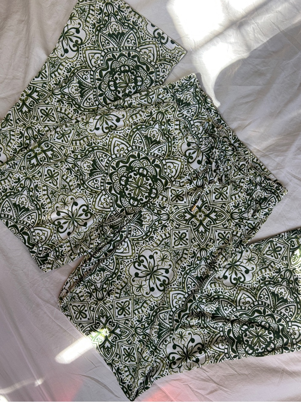 Primark Olive Green Mandala Print Pants | Size XS